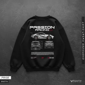 Sweatshirt Black Racing